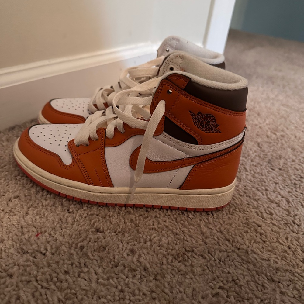 Nike Women's High-Top Sneakers in Orange and White